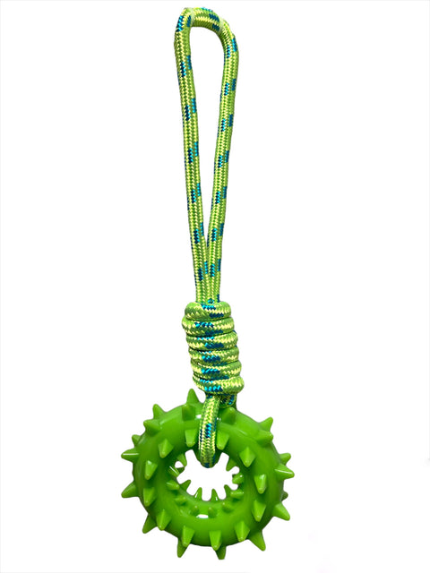 Green Spike Rope Toy